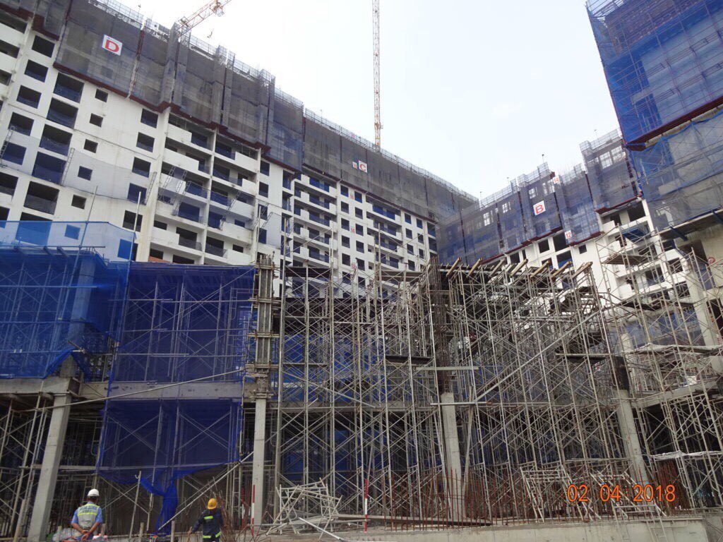 Nhà điều hành dự án căn hộ Jamila Khang Điền đã xây dựng đến Tầng 2 - Khang Điền HCM