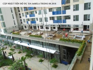 Sân vườn tầng 3 nơi thu giản của những chủ nhân sở hữu căn hộ sân vườn tại tầng này - Khang Điền HCM