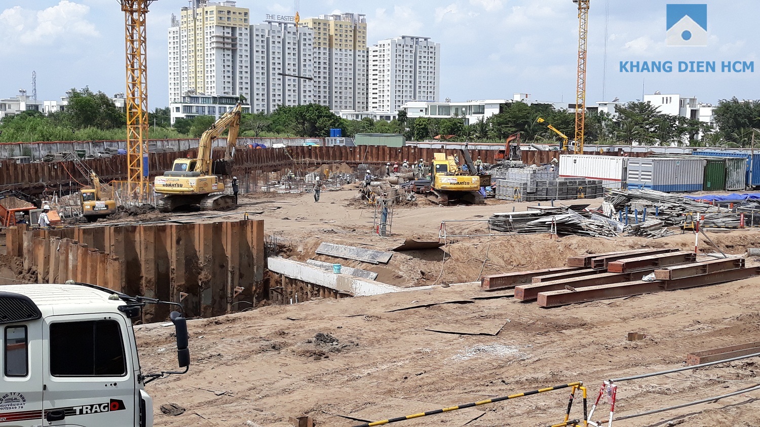 Hầm dự án Safira Khang Điền đang được Tổng thầu An Phong tích cực thi công dự kiến tháng 12/2018 sẽ hoàn thành - Khang Điền HCM