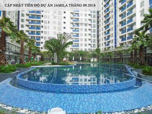 Một góc khác của hồ bơi dự án Jamila Khang Điền - Khang Điền HCM