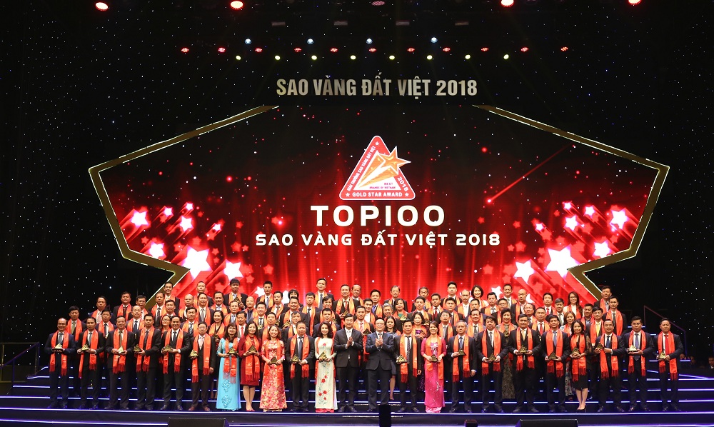 Top 100 sao vàng đất việt năm 2018 có nhiều đơn vị uy tín như Vingroup, Khang Điền, Hưng Thịnh...Khang Điền HCM