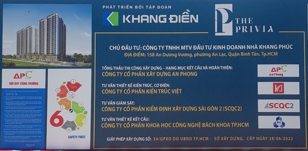 Thông tin đầy đủ về các đơn vị hợp tác triển khai dự án The Privia Bình Tân - Khang Điền HCM