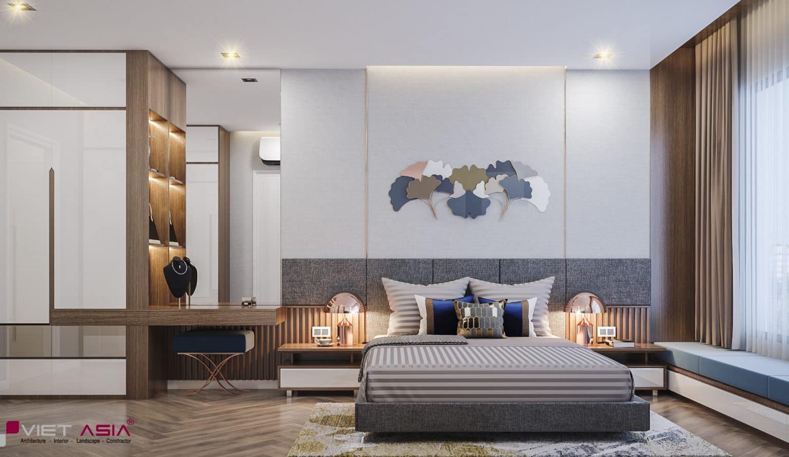 Phòng ngủ căn hộ mẫu The Privia Bình Tân