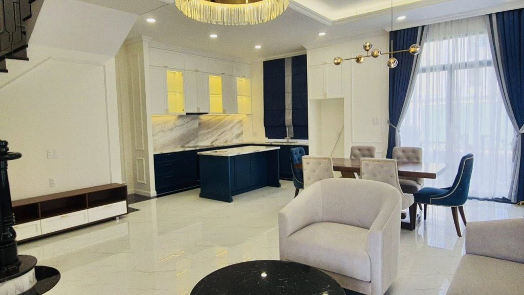 Phòng bếp căn biệt thự Song lập Verosa Park Khang Điền
