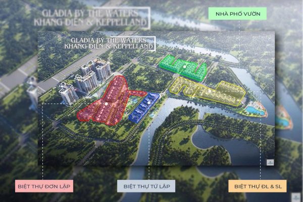 Mặt bằng tổng thể dự án Gladia Khang Điền