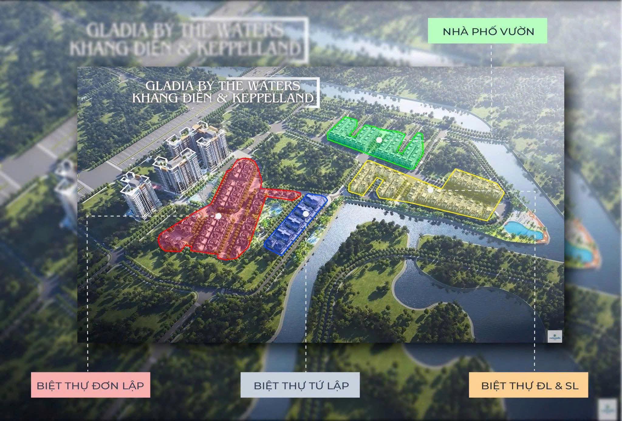 Mặt bằng tổng thể dự án Gladia Khang Điền